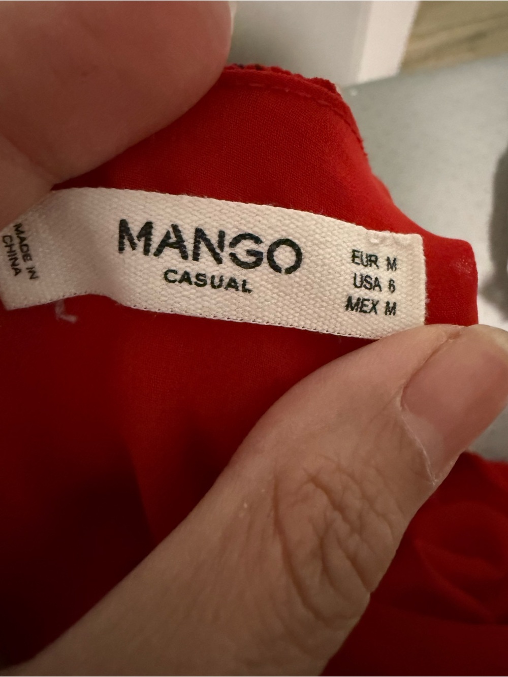 Mango Red Floral Dress, Size 6 - Picture 6 of 6